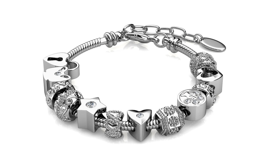 Image 3: Eira Wen Bead Charm Bracelet Collection Made with Swarovski® Crystals