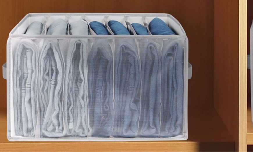 Image 5: Two-Piece Foldable Drawer Divider Clothes Storage Organisers