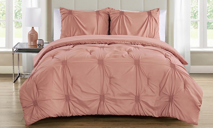 Box Pleat Clay Comforter Set (2- or 3-Piece) | Groupon