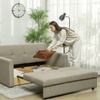 Image 8: 2 Seater Sofa Bed Convertible Bed Settee with 2 Cushions