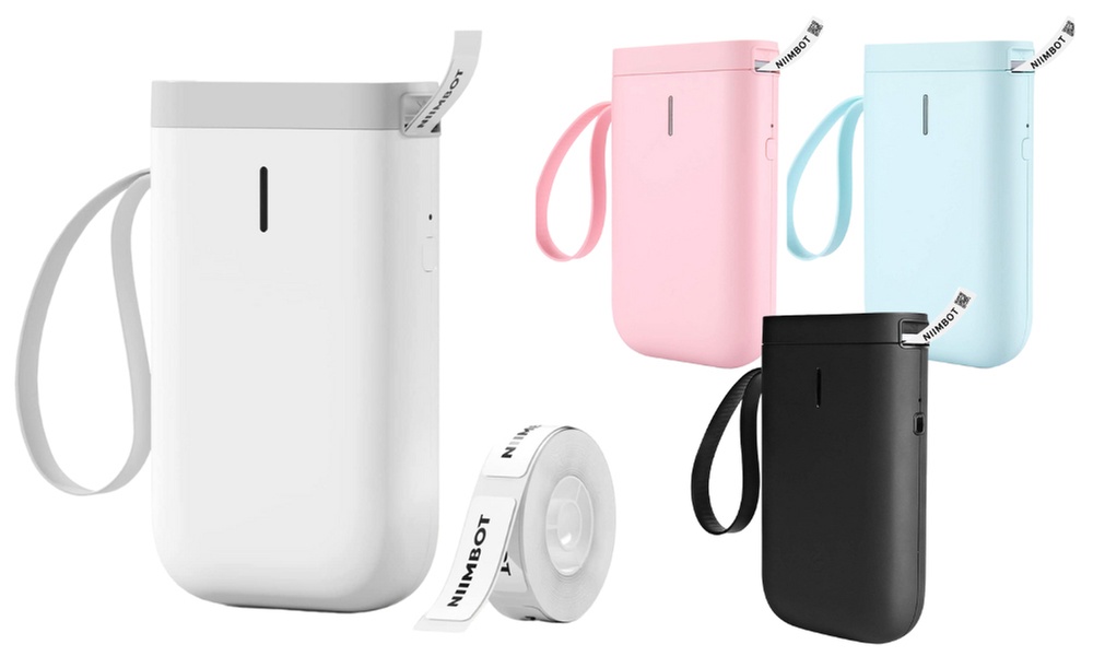 Imprimante d'étiquettes thermiques portable avec rouleau d'étiquettes