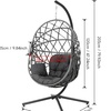 Image 19: Outdoor Hanging Egg Chair with Cushion