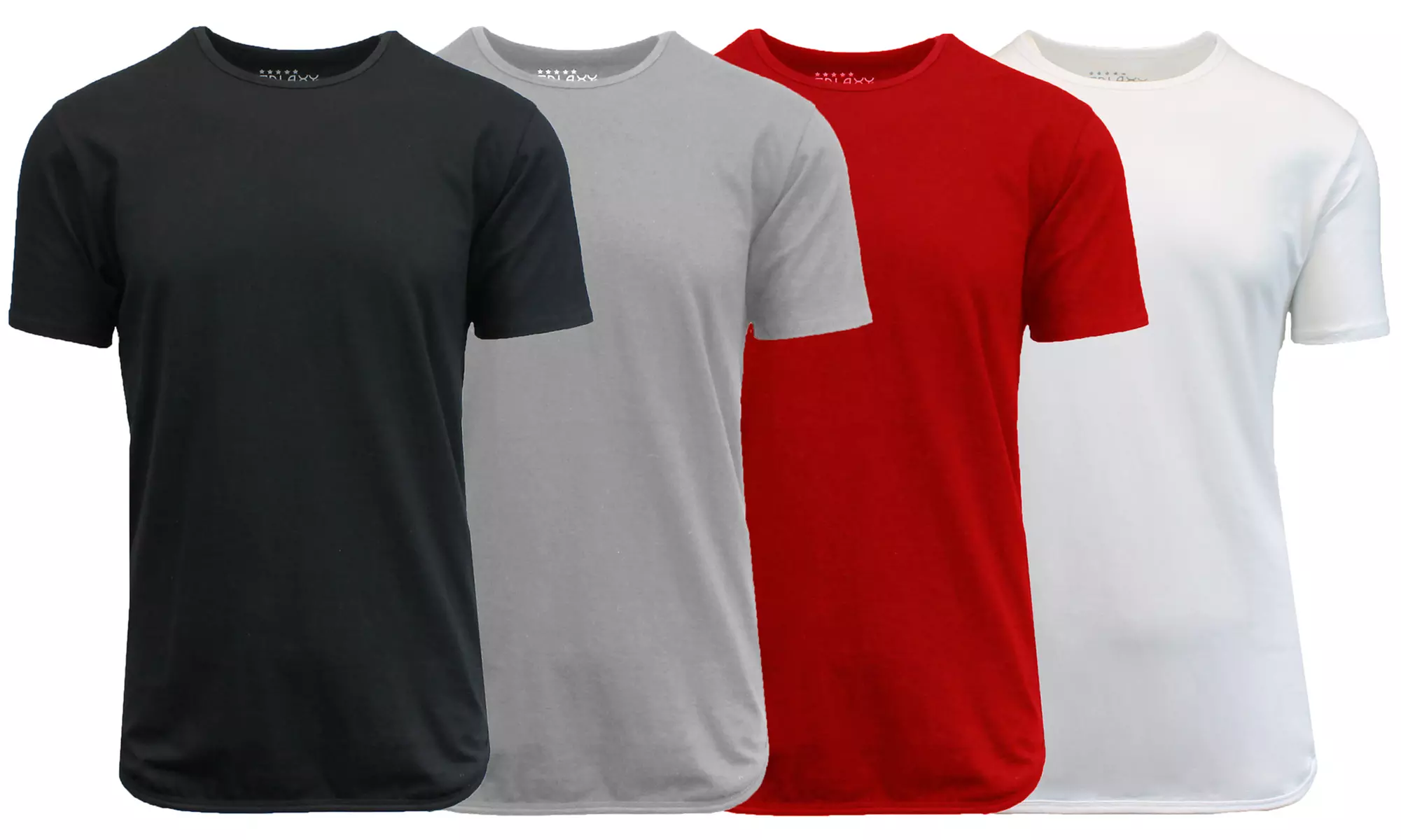 Men's 100% Cotton Slim-Fit Scallop T-Shirt (5-Pack) (S-2XL) - Primary Image