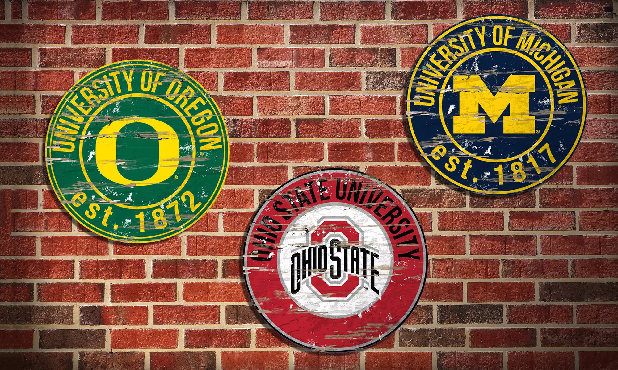 NCAA Vintage Distressed Sign - Primary Image