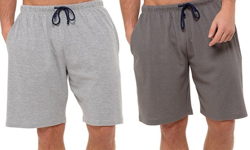 Image 1: One or Two Pairs of Men's Lounge Shorts