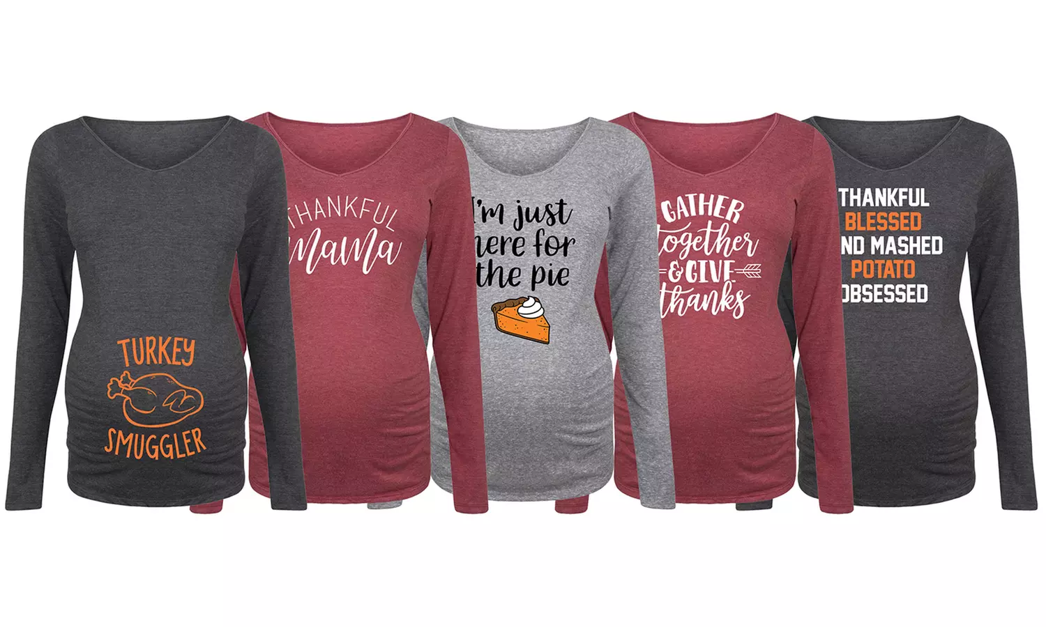 Thanksgiving Maternity Tops. Plus Sizes Available. - Primary Image
