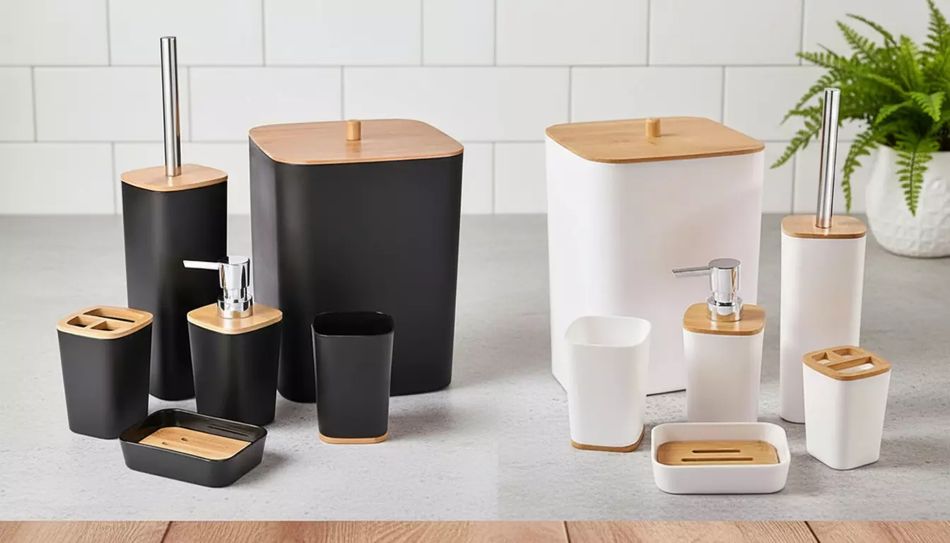 Set complet de 6 accessoires pour salle de bain