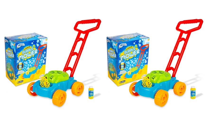 Image 2: One or Two RMS Bubble Toy Lawn Mowers