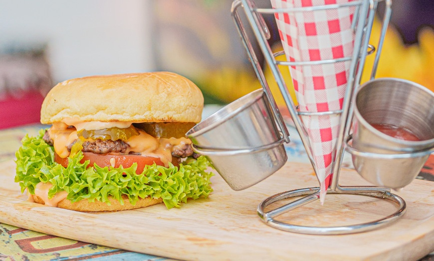 Image 6: Enjoy a Burger With Belgian Fries and Beverage 