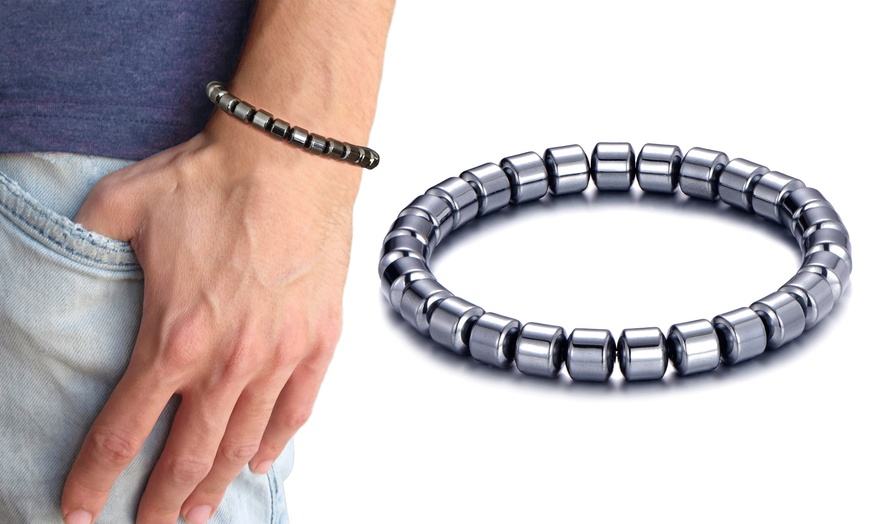 Image 1: Men's Hematite Bracelet