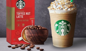 24 or 48 Starbucks Instant Toffee Nut Latte Sachets