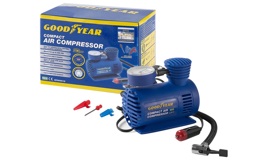 Image 1: Goodyear Car Tyre Air Compressor