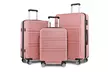 1x, 2x, 3x oder 4x KONO Hartschalen-Koffer- und Reisetaschen-Set in Rosa/Beige in der Größe nach Wahl - Second Medium