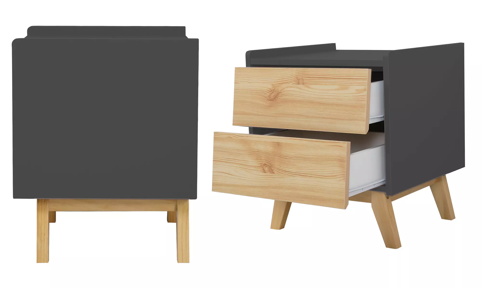 Mesita de noche con dos cajones con envío gratuito - Second Medium