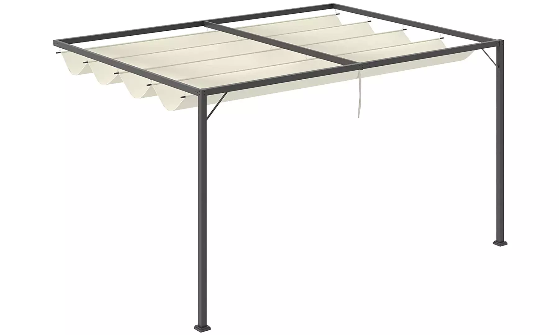 Outsunny Outdoor Pergola Retractable Canopy