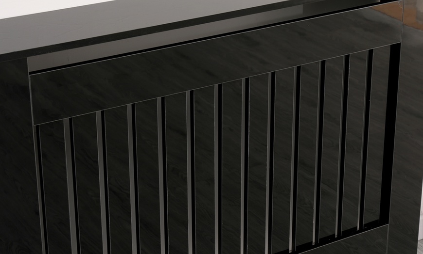 Image 8: High Gloss Black Radiator Cover