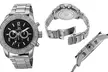 Joshua & Sons Men's Multifunction Watch with Crystal-Adorned Bezel - Second Medium