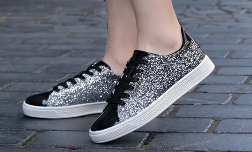 Image 9: Women's Flat Sequin Shoes