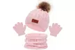 Three Pieces of Kid's Hat Scarf Gloves Set - Second Medium