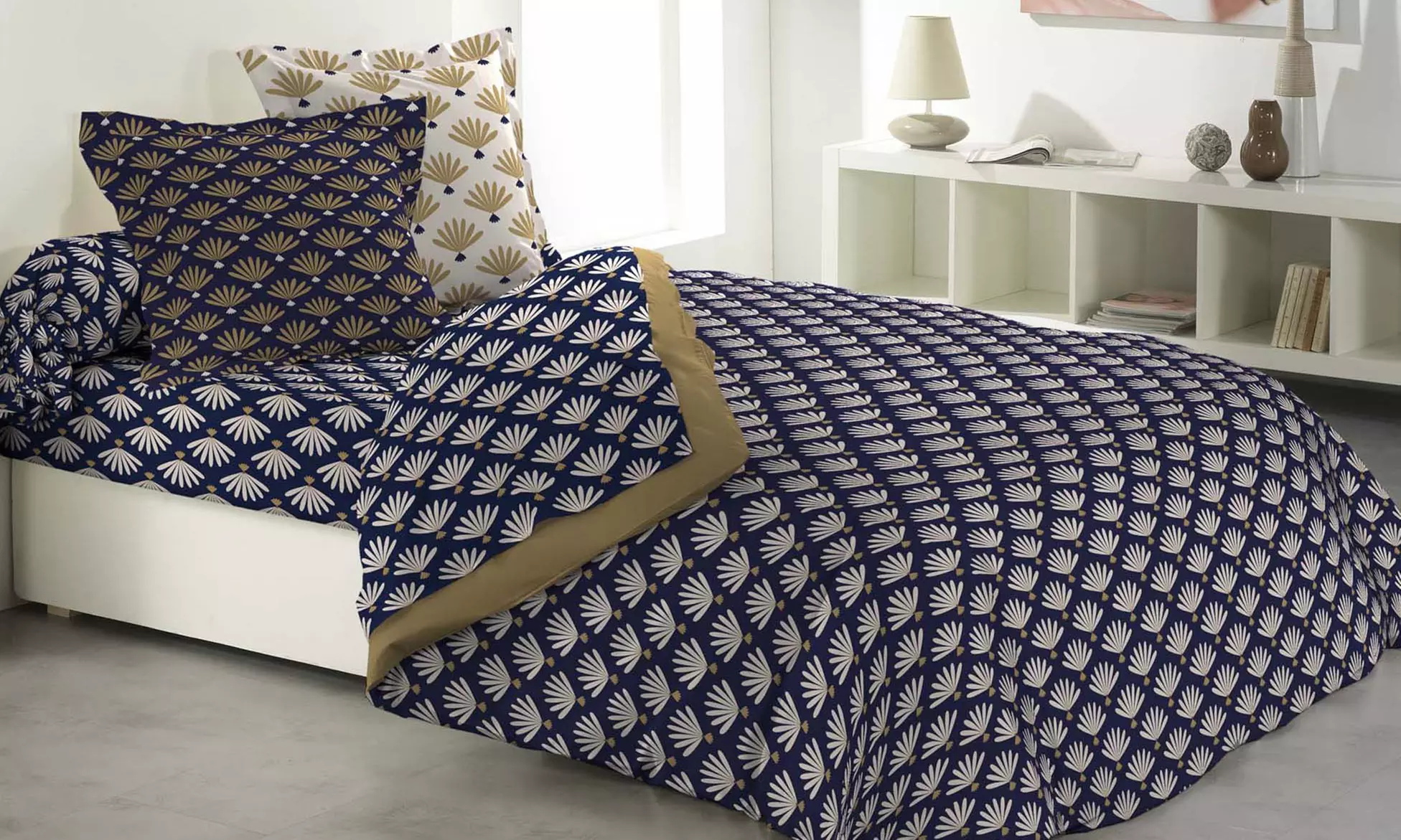 Parure de lit 6 pièces pour lit 2 personnes 240 x 220 cm ou 260 x 240 cm - Second Medium