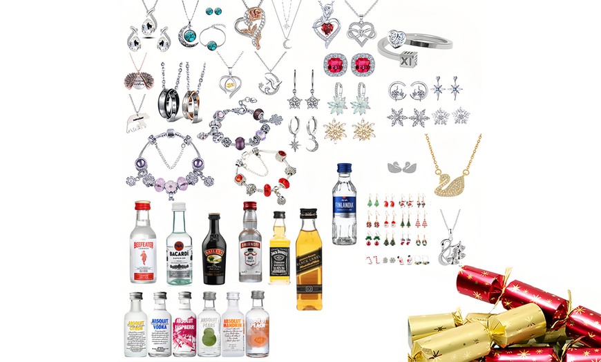 Image 1: Up to 6 Swarovski® Elements Jewellery and Alcohol Crackers