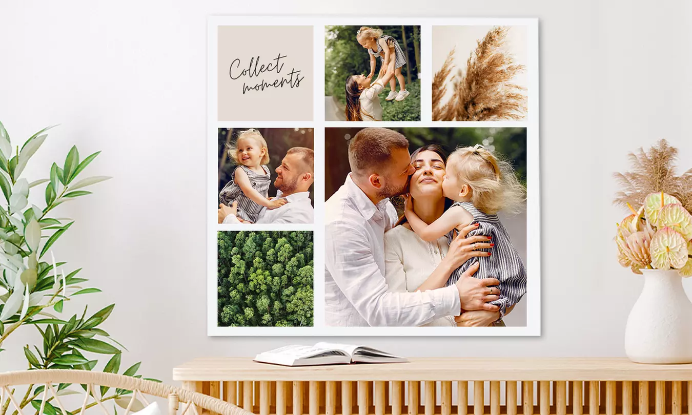 Fotocollage canvas of aluminium