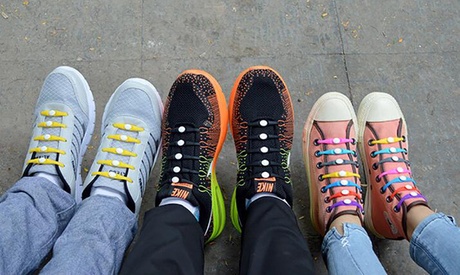 Lot de 12 lacets en silicone pratiques pour les enfants