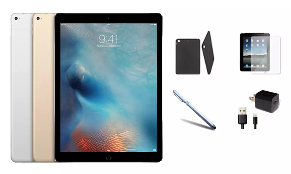 Apple iPad Pro 12.9" Tablet Bundle with MFI Certified Lightning Cable (Refurbished A-Grade) - Primary Image