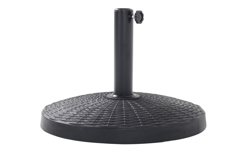 Image 20: Outdoor Large 3M Rotating Parasol with Multiple Base 