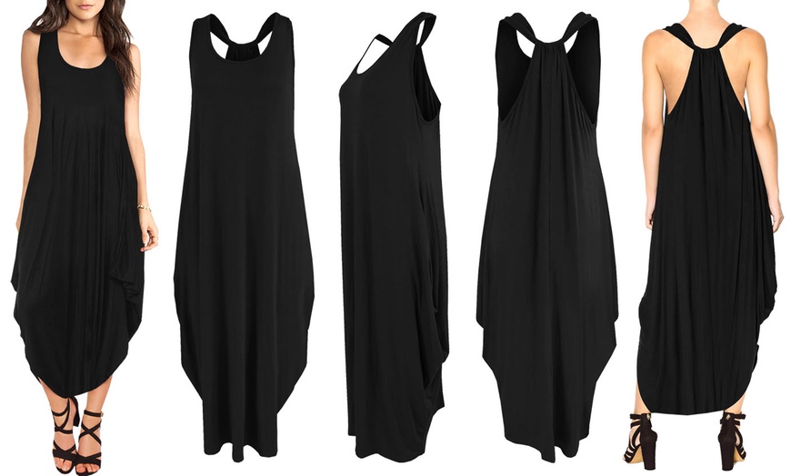 Image 2: Boho-Style Jersey Oversized Baggy Dress