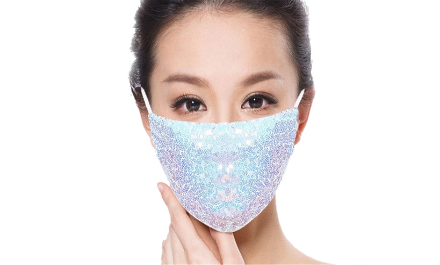 Image 11: Reusable Sequined Face Mask