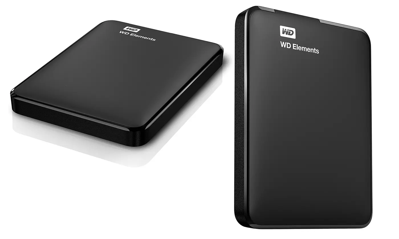 Western Digital Elements 750GB, 1TB, 1.5TB, or 2TB USB 3.0 Portable External Hard Drive (Manufacturer Refurbished) - Second Medium