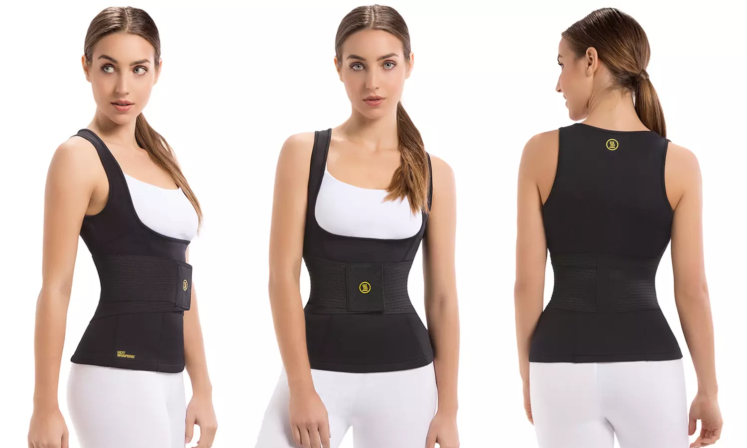 Women's Waist Trainer Belt with Bonus Thermal Camisole Vest - Primary Image