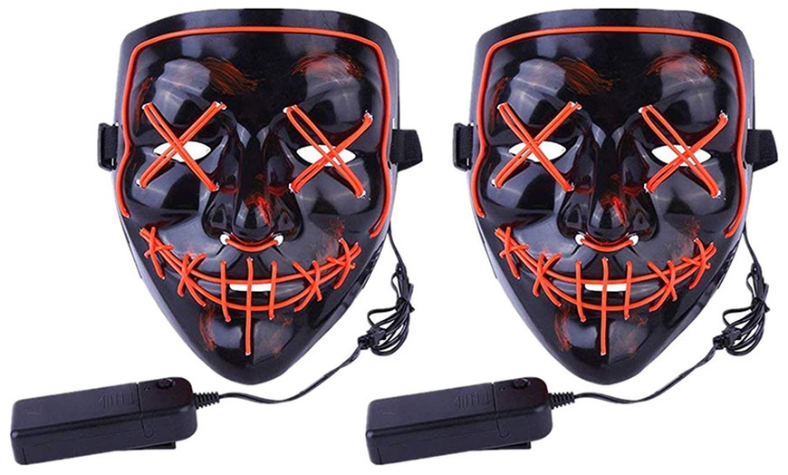 Image 17: The Purge Halloween LED Mask