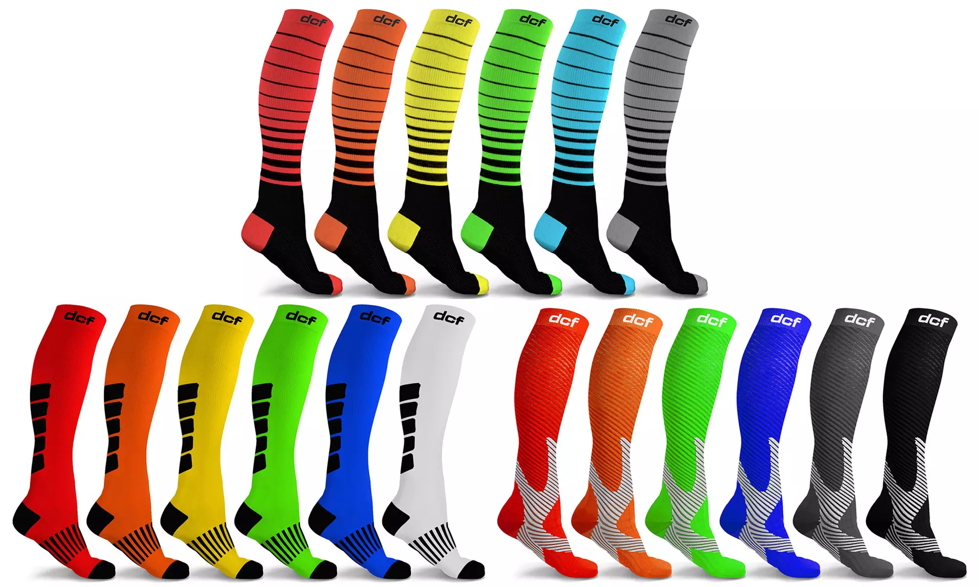 DCF Ultimate Compression Socks for Men and Women (6-Pack) - Primary Image