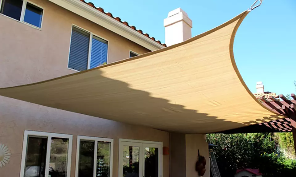 BlueDot Trading Waterproof or Mesh Sun Shade Sails with Optional Installation Kit - Primary Image