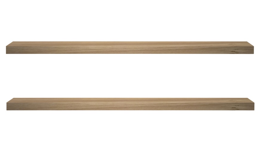 Image 52: Wooden Floating Wall Shelf