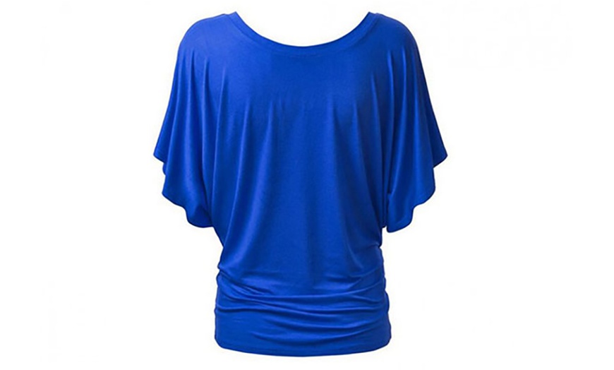 Image 2: Oversized Batwing Sleeve Top