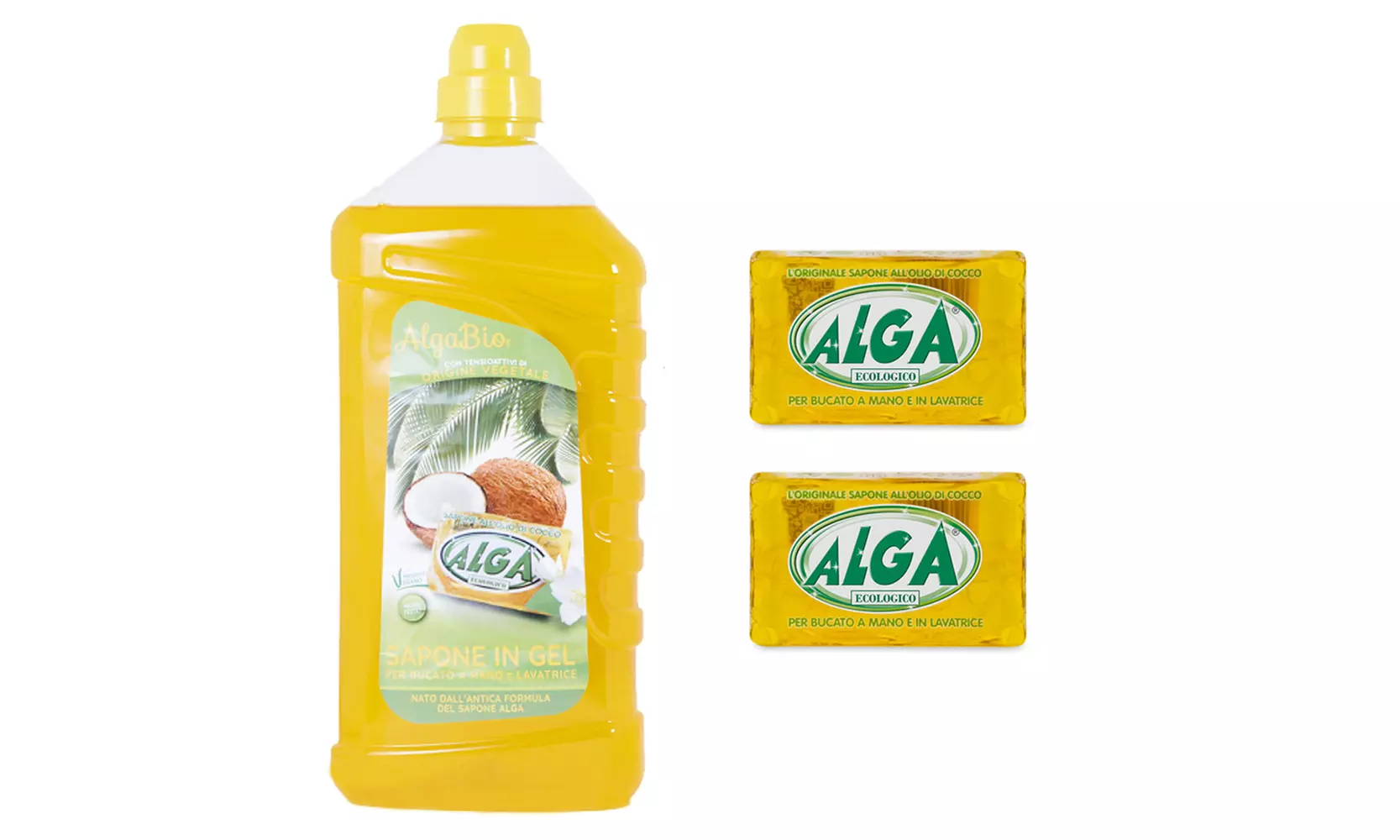 Lot de savons et produits de ménage