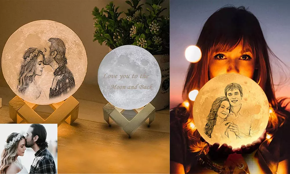 85% Off Personalized Moon Lamp from Justyling