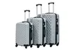 Three-Piece Diamond-Design Hard Shell Luggage Set - Second Medium