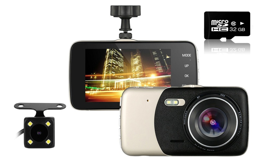 Image 2: Front and Rear Dash Cam Recorder