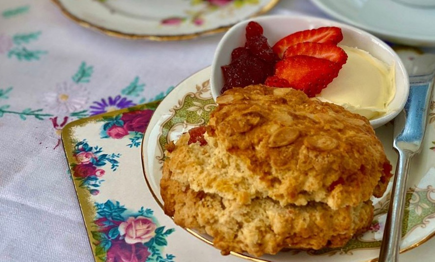 Image 3: Cream Tea (Hot Drink & Scone) for Two or Four