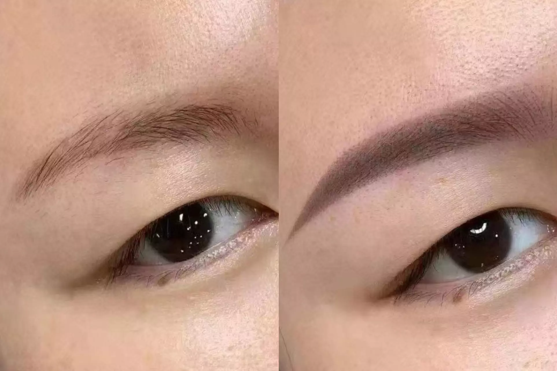 Einfarbige oder zweifarbige Powder Brows oder Wimpernkranzverdichtung