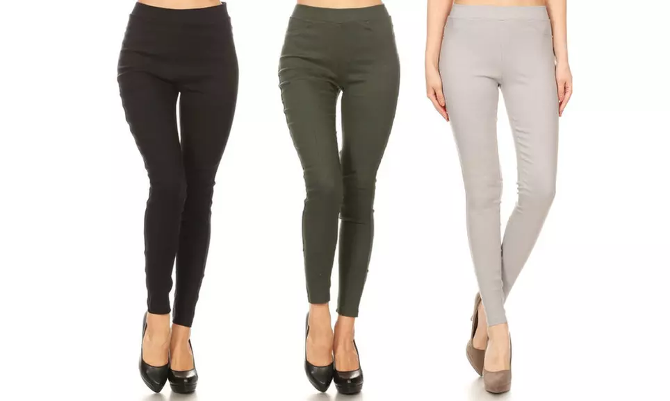 Women's High Waist Pull-On Stretchy Skinny Jeggings (3-Pack) - Primary Image