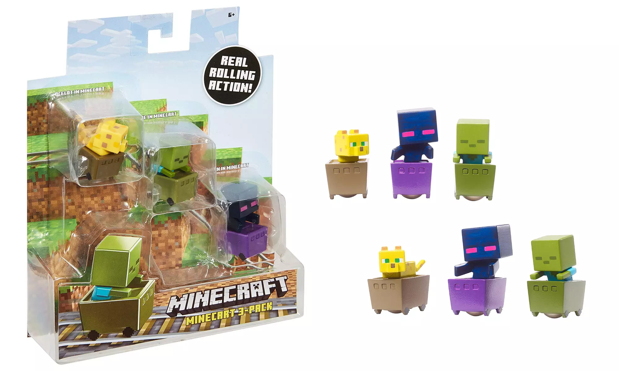 Lot 3 figurines personnages Minecraft - Primary Image