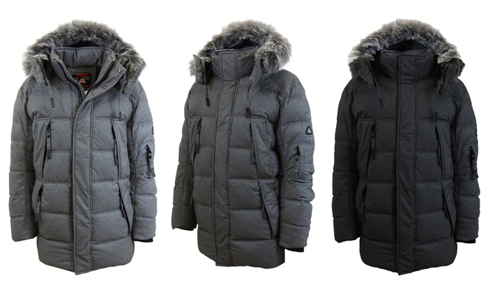 heavyweight down hooded puffer jacket