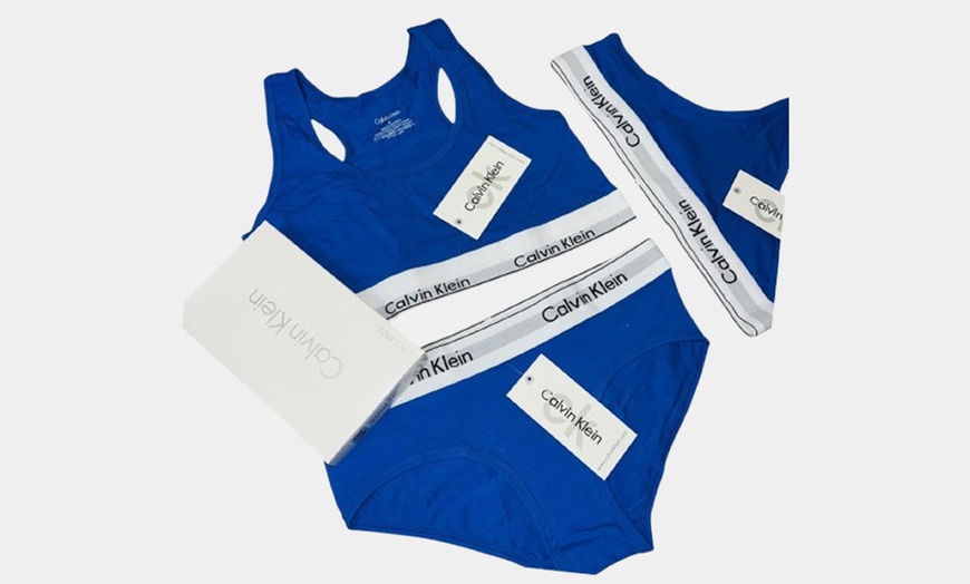 Image 7: Calvin Klein Three Pieces Bralette Thong Bikini Set