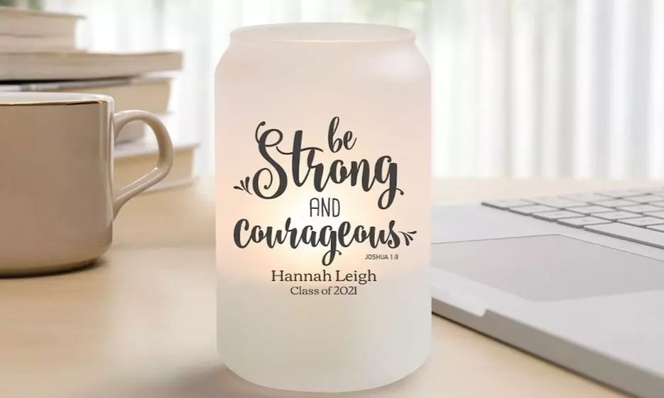 Custom holiday home decor with personalized votive holders