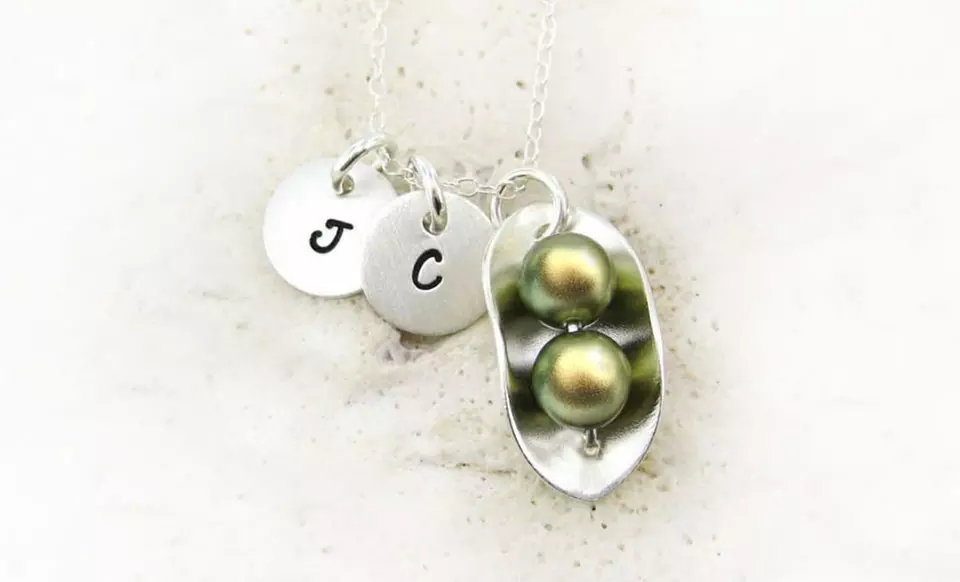 Peas in a Pod Sterling Silver Necklace from JC Jewelry Design (50% Off). Four Options Available. - Second Medium